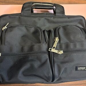 London Fog Black Laptop Briefcase